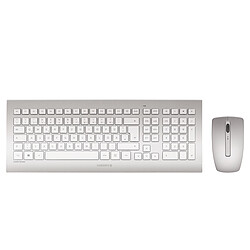 Ensemble sans Fil Clavier/Souris radio et Bluetooth DW 9000 Slim -  Blanc/Argent, Clavier + Souris