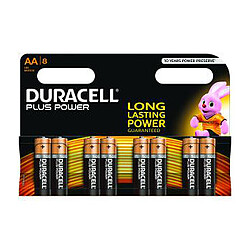 Duracell Piles Alcaline Plus Power AA LR06 (par 8)