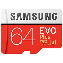 Samsung Evo Plus SDXC 64 Go (100 Mo/s) + Adaptateur SD