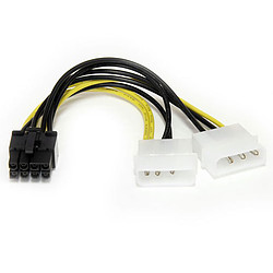 StarTech.com Câble alimentation 2 Molex / PCI-E 8 broches 15 cm