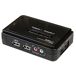 Commutateur KVM USB/DVI ATEN CS22D - 2 Ports, Console Unique Pour 2 Ordinateurs - Qualité Vidéo Jusqu'à 1920x1200