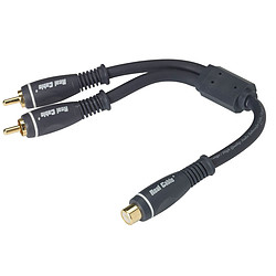Real Cable Câble Subwoofer RCA / 2 RCA - 0,20 m