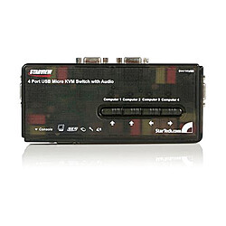 StarTech.com Kit commutateur noir KVM USB 4 ports avec audio