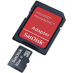 SanDisk microSDHC 32 Go + Adaptateur SD