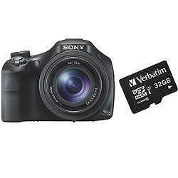 Sony CyberShot DSC-HX400V Noir + Carte microSD 32 Go Verbatim