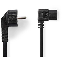 NEDIS Câble d'alimentation coudé pour PC, moniteur et onduleur noir - 2 mètres