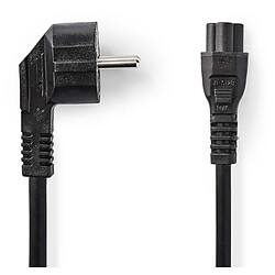 NEDIS Câble d'alimentation Coudé tripolaire noir - 3 mètres