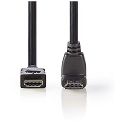 NEDIS Câble HDMI coudé à 270° haute vitesse avec Ethernet Noir (1.5 mètre)