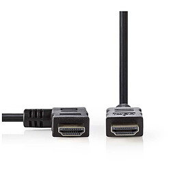 NEDIS Câble HDMI coudé à gauche haute vitesse avec Ethernet Noir (1.5 mètre)