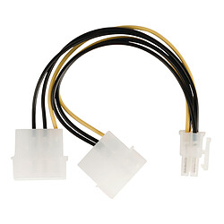 NEDIS Adaptateur d'alimentation 2x Molex vers PCI-E 6 Broches NEDIS Adaptateur d'alimentation 2x Molex vers PCI-E 6 Broches