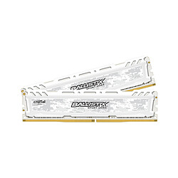 Ballistix Blanche RGB - 2 x 16 Go (32 Go) - DDR4 3000 MHz - CL15