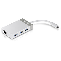 TrendNet TUC-ETGH3 - Adaptateur USB Type-C vers Gigabit Ethernet + Hub
