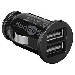 Goobay Chargeur USB Double 2.4A Noir - Chargeur téléphone