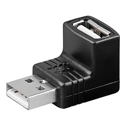 Adaptateur USB 2.0 type A mâle / type A femelle (coudé 90°)