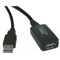 Rallonge USB 2.0 active (mâle/femelle) avec amplificateur et répéteur (10 mètres)