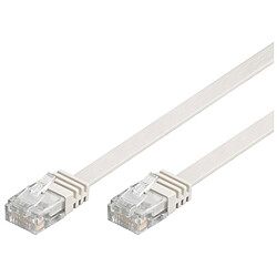 Câble RJ45 plat catégorie 6 U/UTP 1 m (Blanc)