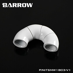 BARROW TSNW1803-V1 - Coude 180° à 3 axes - Blanc BARROW TSNW1803-V1 - Coude 180° à 3 axes - Blanc