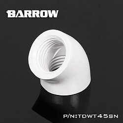 BARROW TDWT45SN-V2 - Coude 45° femelle vers femelle - Blanc