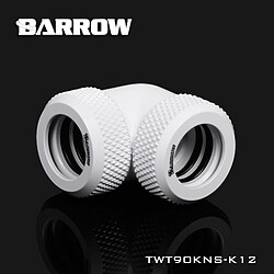 BARROW TWT90KNS-K12 - Coude 90° pour tuyau rigide (Ø12 mm externe) - Blanc