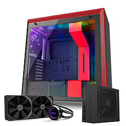 NZXT H700I Noir/rouge + alimentation E850 + KRAKEN X62 NZXT H700I Noir/rouge + alimentation E850 + KRAKEN X62