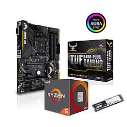 AMD Ryzen 5 2600X + Asus TUF B450-PLUS GAMING + Kingston A1000 480 Go