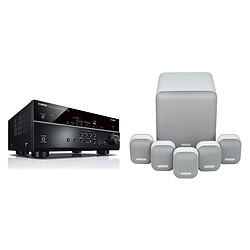 Yamaha RX-V685 Noir + Monitor Audio MASS 5.1 Blanc