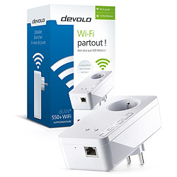 DEVOLO Adaptateur CPL Wi-Fi 550Mbps dLAN 550 WiFi (9625) avec Quadrimedia
