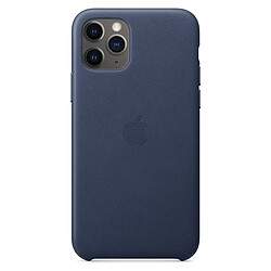 Apple Coque en cuir (Bleu nuit) - iPhone 11 Pro