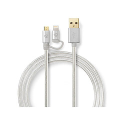 Cable 2-en-1 USB vers micro-USB + Lightning - 1 m