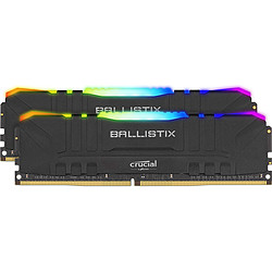 Ballistix Noir RGB - 2 x 32 Go (64 Go) - DDR4 3200 MHz - CL16