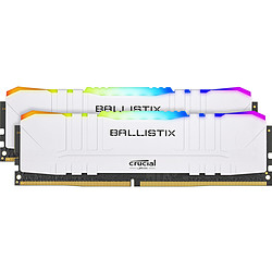 Ballistix Blanche RGB - 2 x 16 Go (32 Go) - DDR4 3000 MHz - CL15