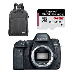 Canon EOS 6D Mark II Boîtier Nu Noir + Cullmann BackPack 200 + Kingston SDCE/64Go
