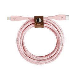 Câble USB-C vers Lightning avec sangle de fermeture (rose) - 1,2 m
