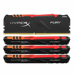 HyperX Fury RGB - 4 x 16 Go (64 Go) - DDR4 2666 MHz - CL16