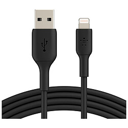 Câble USB-A vers Lightning MFI (noir) - 2 m