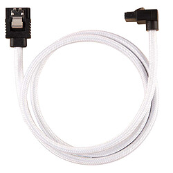Corsair Câble SATA gainé Premium connecteur coudé (blanc) - 60 cm