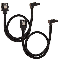 Corsair Câble SATA gainé Premium connecteur coudé (noir) - 60 cm