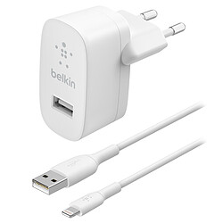 Belkin Chargeur secteur USB-A Boost Charge 12 W + câble Lightning vers USB-A (1 m)