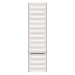 Apple Bracelet à maillons cuir blanc craie 40 mm - M/L