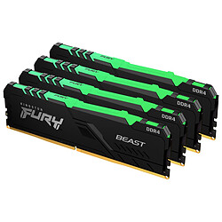 Kingston Fury Beast RGB - 4 x 32 Go (128 Go) - DDR4 3000 MHz - CL16