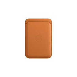 Apple Porte-cartes en cuir avec MagSafe pour gamme iPhone 13  -Ocre