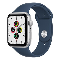 Apple Watch SE Aluminium (Argent - Bracelet Sport Bleu Abysse) - GPS - 44 mm