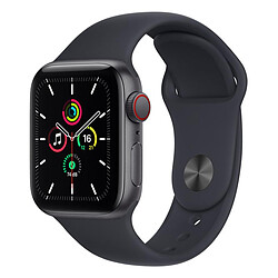 Apple Watch SE Aluminium (Gris sidéral - Bracelet Sport Minuit) - Cellular - 40 mm