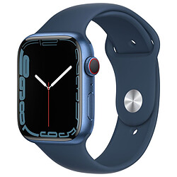 Apple Watch Series 7 Aluminium (Bleu- Bracelet Sport Bleu) - Cellular - 45 mm