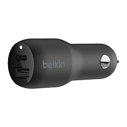 Belkin Boost Charge Chargeur de voiture 2 ports USB-C PD (18W) + USB-A (12W)