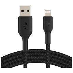 Belkin Câble USB-A vers Lightning MFI renforcé (noir) - 3 m