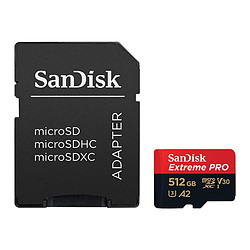 SanDisk Extreme PRO microSDXC UHS-I U3  512 Go + Adaptateur SD