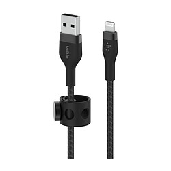 Belkin Boost Charge Pro Flex Câble silicone tressé USB-A vers Lightning (noir) - 1 m