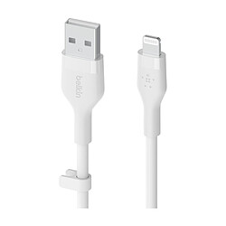 Belkin Boost Charge Flex Câble silicone USB-A vers Lightning (blanc) - 1 m