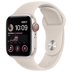 Apple Watch SE GPS + Cellular (2022) (Starlight Aluminium - Bracelet Sport Starlight) - Cellular - 40 mm